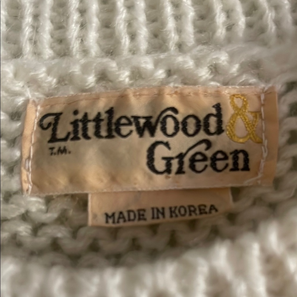 Vintage Littlewood and Green Plaid Sweater Women’s Large 100% Acrylic Yarn - Picture 3 of 6